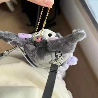 Labubu Sanrio Doll Crossbody Bag — Kawaii Anime Melody Cinnamoroll Clothing Pendant, Cute Cartoon Toy Gift
