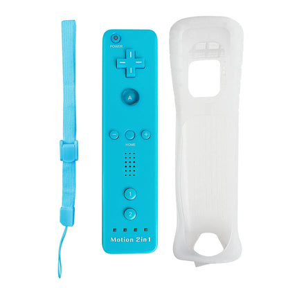 2-in-1 Nintendo Wii Controller Set | Wireless Remote Gamepad with Motion Plus Joystick & Silicone Case
