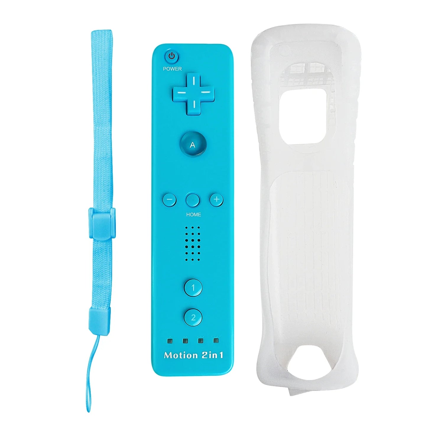 2-in-1 Nintendo Wii Controller Set — Wireless Motion Plus Gamepad with Silicone Case