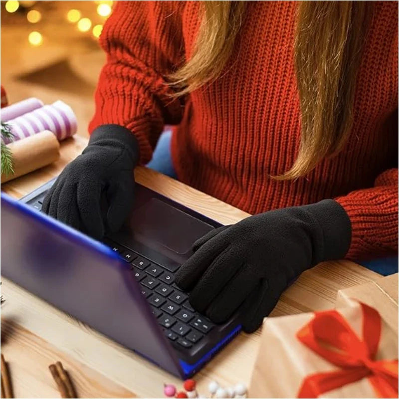 Warm Winter Polar Fleece Gloves – Touchscreen Thermal Gloves for Men & Women, Running and Hiking Cold Weather Gloves