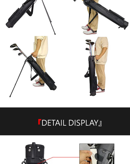 Lightweight Golf Club Bag with Bracket – Waterproof Golf Stand Carry Bag, Golf Gun Rack