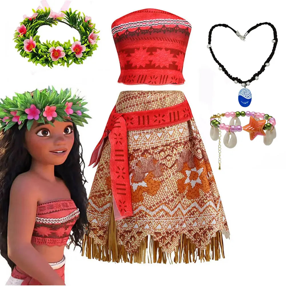 Moana Princess Costume Dress - Girls Carnival, Cosplay & Role Play Outfit