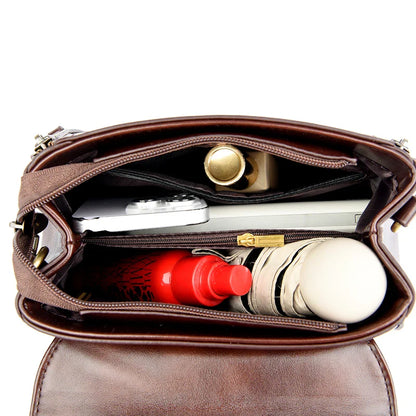 Luxury Women’s Leather Designer Handbag – High Quality Casual Tote Top-Handle Shoulder Messenger Bag