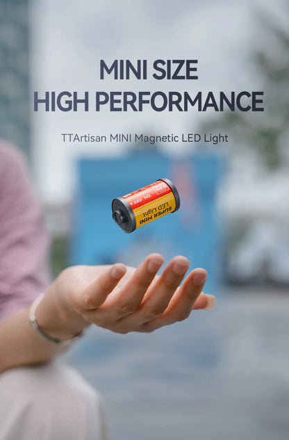 TTARTISAN Mini LED Fill Light - Magnetic Mount Retro Film Style Video Light, 0.5W, 3000/4500/6000K, CRI 95+, 300mAh Cold Shoe