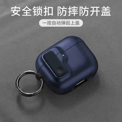 2024 New Hard Hybrid Protector Case for AirPods 4 (USB-C) — Magnetic Lid Lock Luxury Cover for Apple AirPods 4