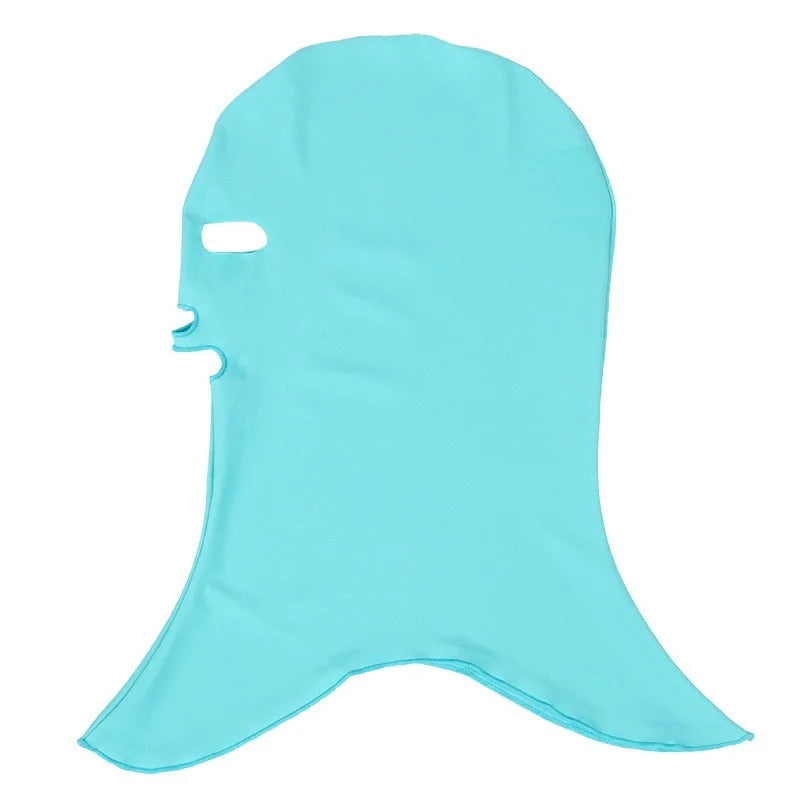 3-Hole Full Face Swim Mask - Unisex Summer Balaclava for Swimming, Surfing & Beach Sun Protection