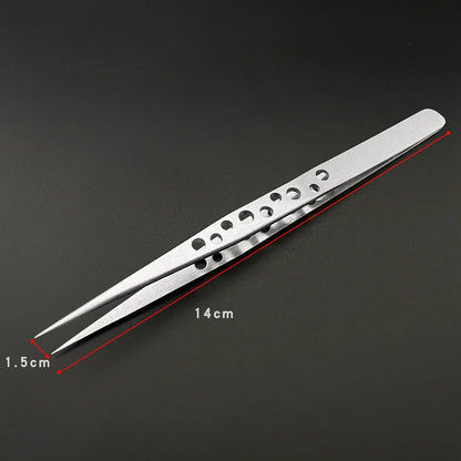 Precision Anti-Static Electronics Tweezers Set – Stainless Steel Curved & Straight Tip Forceps for Phone Repair & Industrial Use