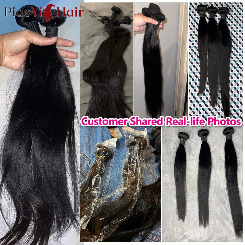26-40 Inch Straight Human Hair Bundles – Thick Indian Raw Hair, Top Quality Extensions for Women