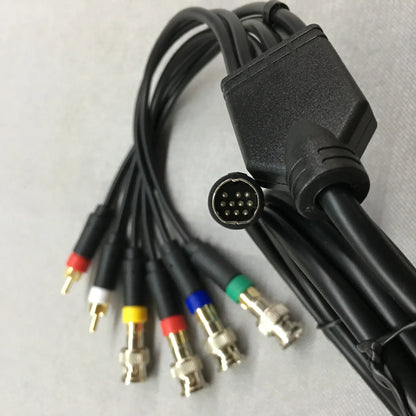 SEGA Saturn RGB/RGBS RCA Composite AV Cable for PVM BVM NEC XM Scalers BNC RGB+Sync Retro Gaming Video Connection Cable