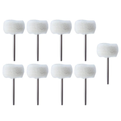 1-10pcs Mini 3mm Felt Polishing Brush – Sanding & Grinding Heads for Dremel Rotary Tool Jade Buffing
