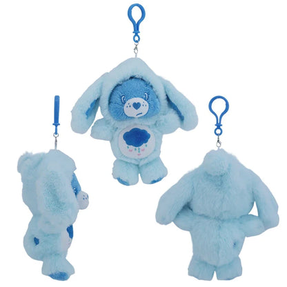 Care Bears Plush Keychain - 17cm Rabbit Ear Hood Furry Cartoon Bag Charm