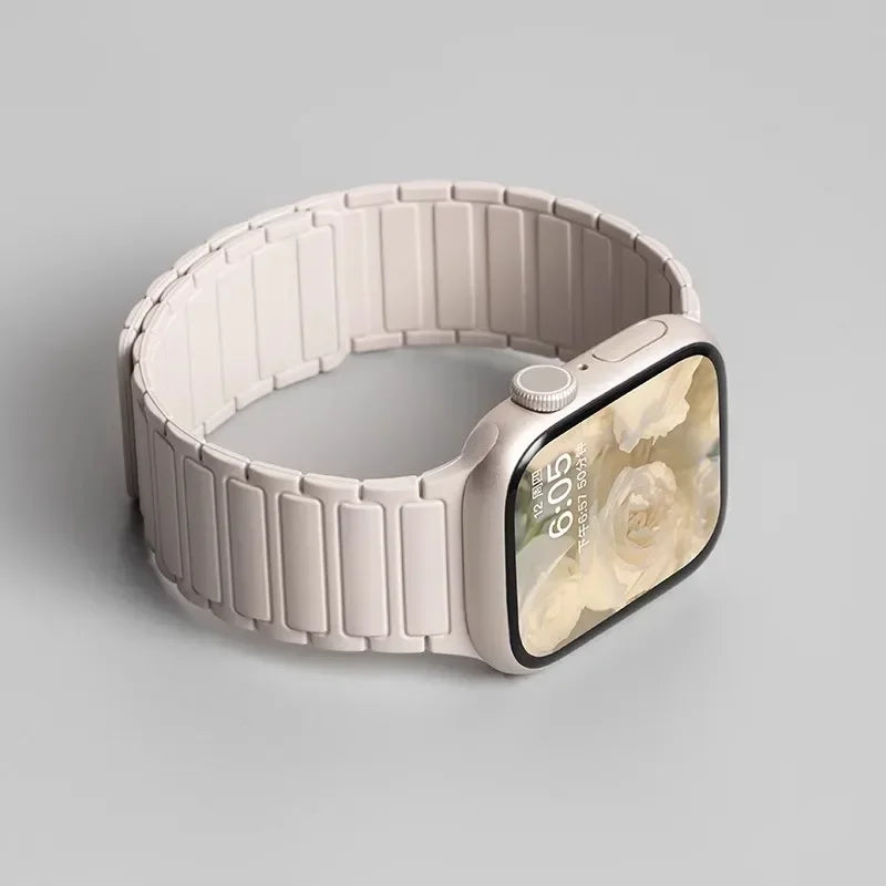 Magnetic Silicone Strap for Apple Watch — Fits Ultra 2 & Series 11–3 (40–49mm)