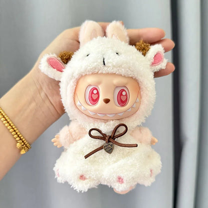 13 Styles Cute Mini Plush Doll Clothes - Outfit Accessories for Kpop Exo Labubu II Idol Dolls, Jumpsuits & Party Clothing