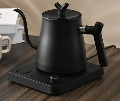 1000W Electric Gooseneck Kettle 1L 304 Stainless Steel – Intelligent Temperature Control Coffee & Tea Kettle with LED Display, Fast Heating Hot Water Boiler