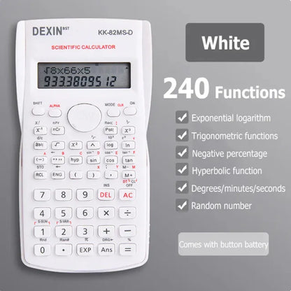 Multifunctional Scientific Calculator – Large Screen Portable Student Math Calculator for School, Office & Exam Use