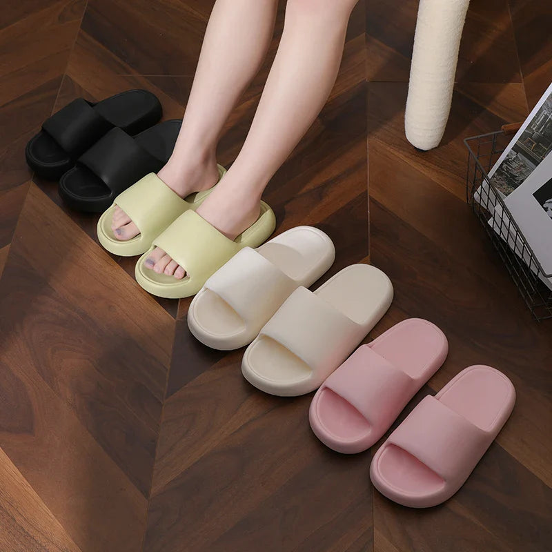 Lightweight Platform Slippers for Women – Super Soft Non-Slip Beach Flip Flops & Indoor Shower Slides for Couples Comfort