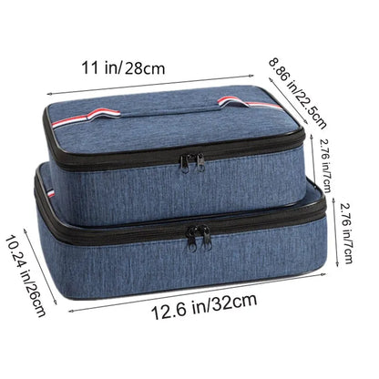Large Capacity Insulated Lunch Box Bag: Portable Flat Tote for Working and Hiking - Food Delivery Cooler