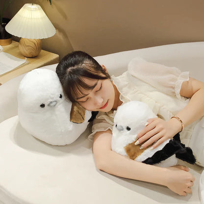 Cartoon Long-Tailed Tit Plush Toy – Cute Round Bird Stuffed Animal for Kids, Girls & Boys Gifts