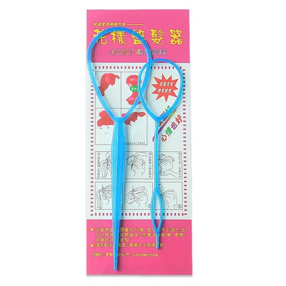 Ponytail Creator Styling Tool Set - Plastic Topsy Tail Loop Hair Braid Maker for Women & Girls