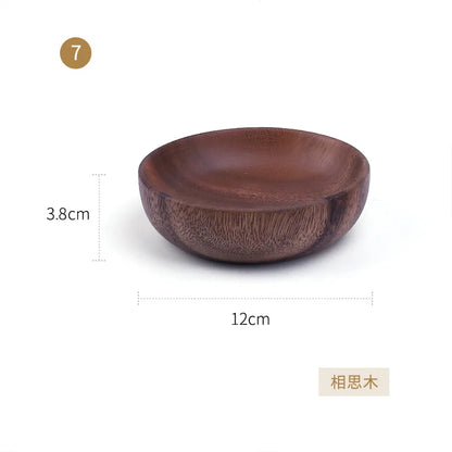 Natural Wooden Kitchen Bowl – Household Fruit & Salad Bowl with Wooden Utensils for Home & Restaurant