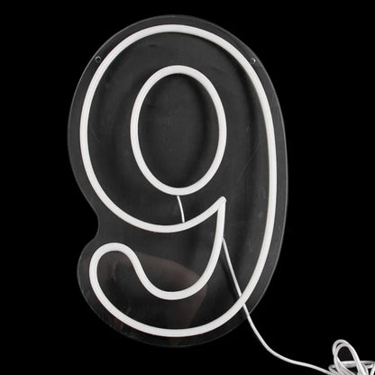 Numbers Neon Sign 0–9 – Acrylic LED Birthday, Wedding & Business Wall Decor with Switch