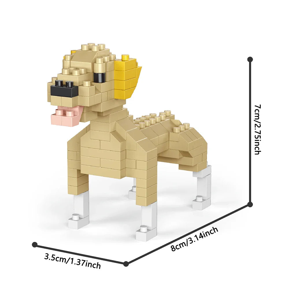 Mini Dachshund Dog Building Blocks Toy – Lifelike Construction Set for Kids & Adults, Fun Educational DIY