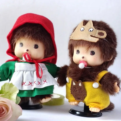 Kawaii Silver Medal Monkey Plush Doll 15cm – Cute Bag Pendant Toy Gift for Kids & Girls