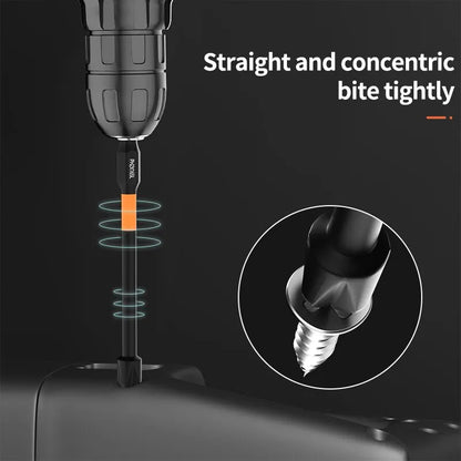 6PCS Strong Magnetic Cross Screwdriver Set - High Hardness, Anti-Slip Electric Drill Tool with Extended Hexagonal Design