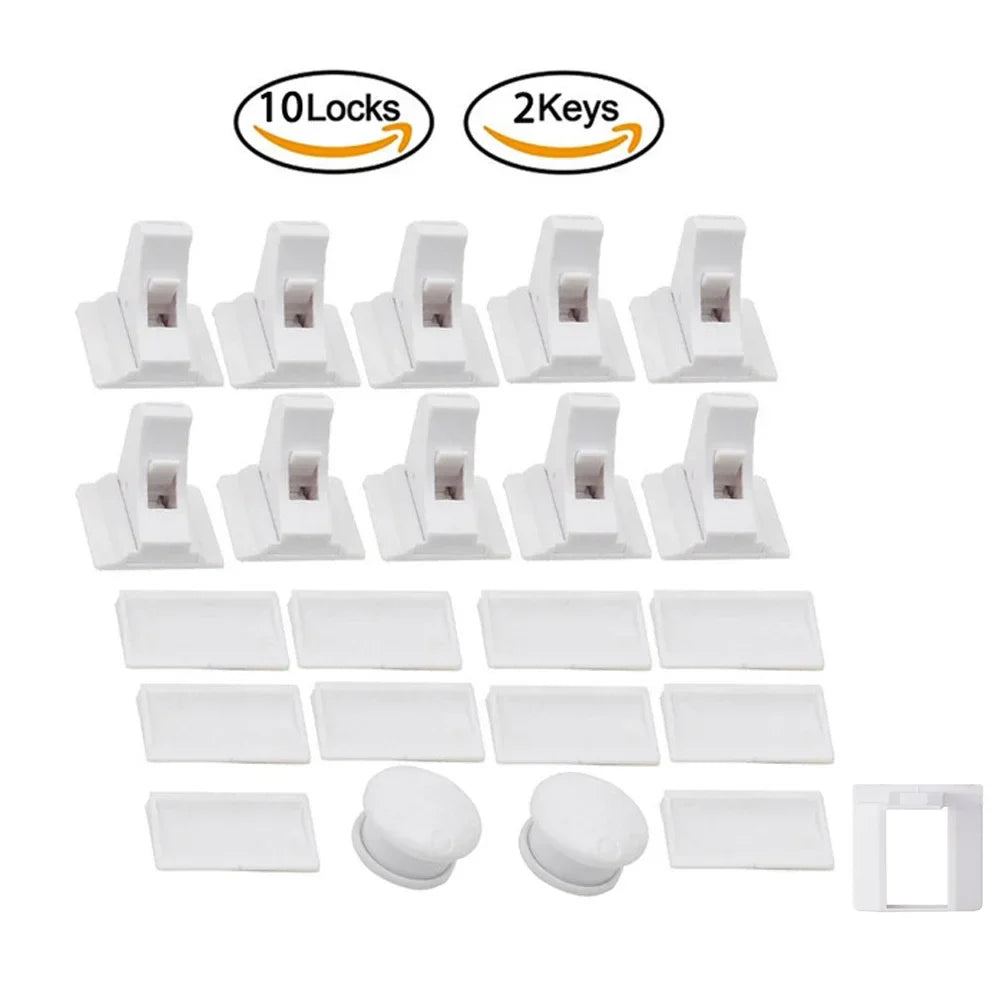 Children’s Magnetic Safety Lock — Baby Protection Drawer & Cabinet Door Lock Limiter for Child Security