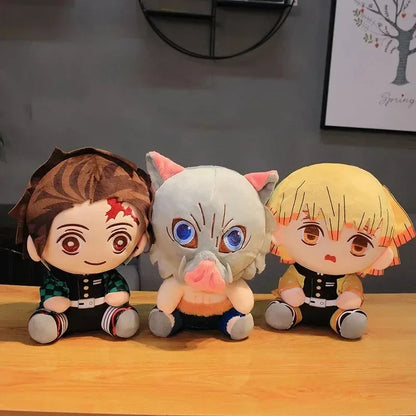 20cm Demon Slayer Plush Dolls — Kamado Tanjirou, Nezuko, Zenitsu & Kyoujurou Anime Toys | Kids Gifts from Kimetsu No Yaiba