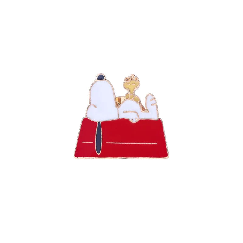 7 Pcs Kawaii Snoopy Brooch Set | Cartoon Anime Alloy Pins for Clothes, Bags & Accessories