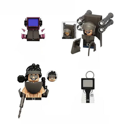 2025 KDL844 Toilet Man Mini Puzzle – Cartoon Bricks Action Figure Building Blocks Toy Gift