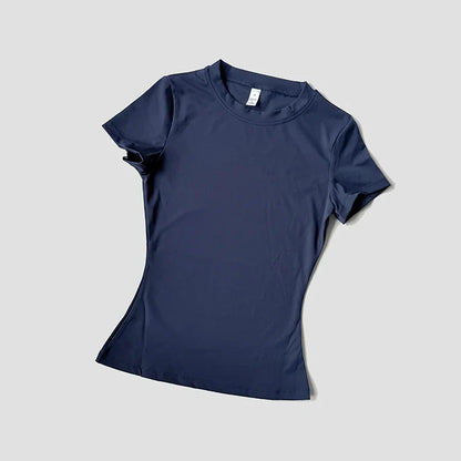Women’s Seamless Yoga Top Short Sleeve Fitness T-Shirt – Gym, Running & Activewear Sports Shirt for Workout Comfort & Breathability