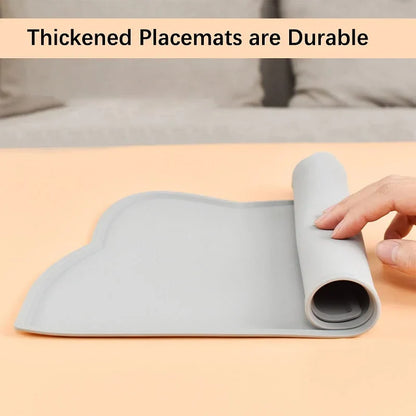 Non-Stick Waterproof Silicone Pet Feeding Mat: Dog & Cat Bowl Pad for Clean Feeding - Puppy Feeder Tray with Water Cushion Placemat