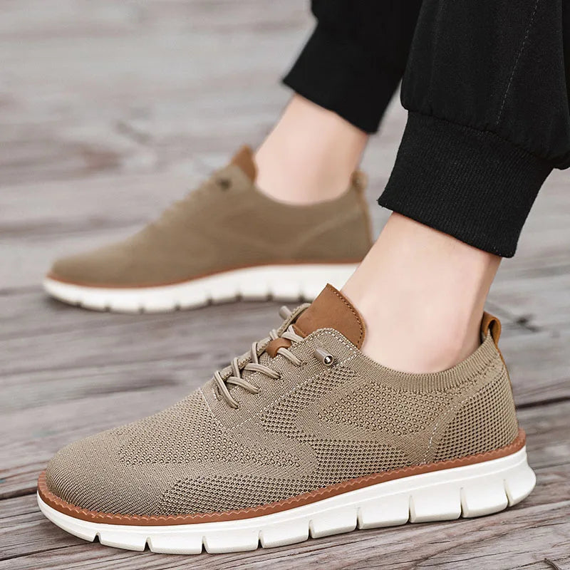 YRZL Men’s Casual Sports Shoes – Anti-Slip, Wear-Resistant, Breathable Cushioning with Color Blocking Design