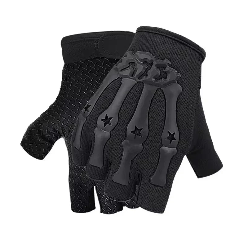 Fingerless Riding Gloves – Non-Slip Half Finger Gloves for Motorcycle, Cycling, Climbing, Hiking & Outdoor Sports