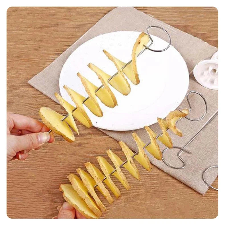 Whirlwind Potato Spiral Cutter – Creative Vegetable Slicer & Potato Tower Maker for Kitchen
