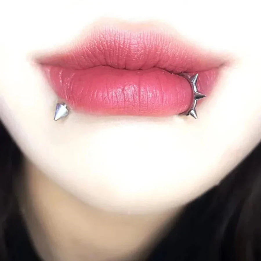 2PCS Trendy 10mm Stainless Steel Punk Clip-On Fake Piercing – Unisex Nose & Lip Rings, Tusk Body Jewelry for Men & Women