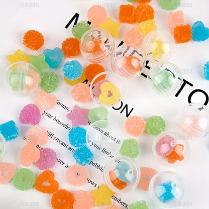 100pcs Clear Plastic Capsules – Round Empty Containers for Gumball Machines, Vending Prizes, DIY Crafts & Bulk Supplies