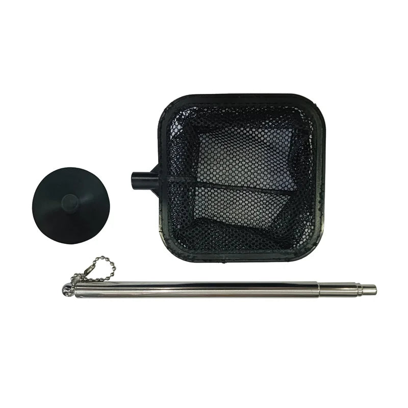 Stainless Steel Retractable Aquarium Fish Net – Small Shrimp Fishing Net for Fish Tank Cleaning and Water Maintenance Accessories Tool