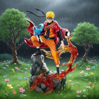 23cm Naruto Anime Figure — Uzumaki Naruto & Uchiha Sasuke PVC Action Model, Desktop Ornament Collectible Toy Gift