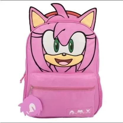2Pcs Blue Backpack Set — Large & Small School Bags Student Laptop Bag Black Shadow Amy Rose Cosplay Gift