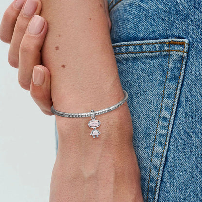 925 Sterling Silver Robot & Sea Turtle Charms Pendant — Moon Bead Bracelet Accessory, DIY Fashion Jewelry Gift for Women