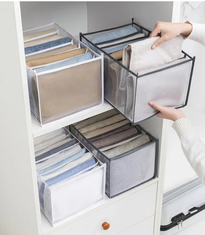 Organizer Storage Boxes for Panties & Socks – Wardrobe Divider for Pants, Underwear, Bras, Jeans & Clothes