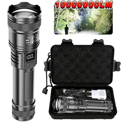 2000LM Ultra Bright P50 LED Tactical Flashlight – Telescopic Zoom Handheld Torch EDC Emergency Spotlight (14500/18650 Battery Compatible)