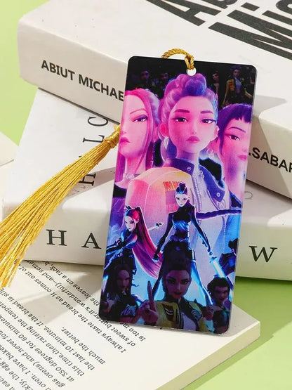 KPop Demon Hunters Huntrix Cartoon Bookmarks – Cute Anime Stationery for Fans & Students