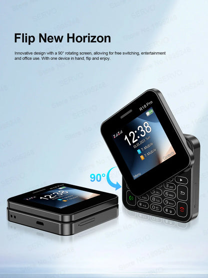 2024 NEW SERVO R18Pro Mini Mobile Phone – 2.4" Rotating Screen, Button Slider, Flashlight, Magic Voice, Dual SIM Standby
