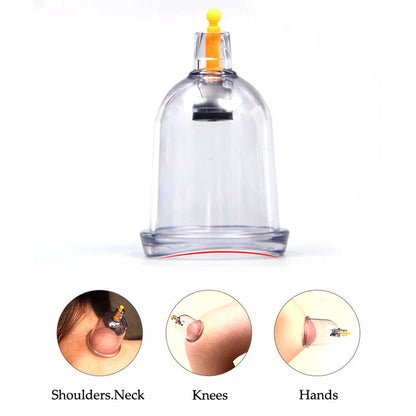 12/24-Cup Chinese Vacuum Cupping Therapy Set – Pull-Out Suction Massager for Pain Relief & Muscle Relaxation