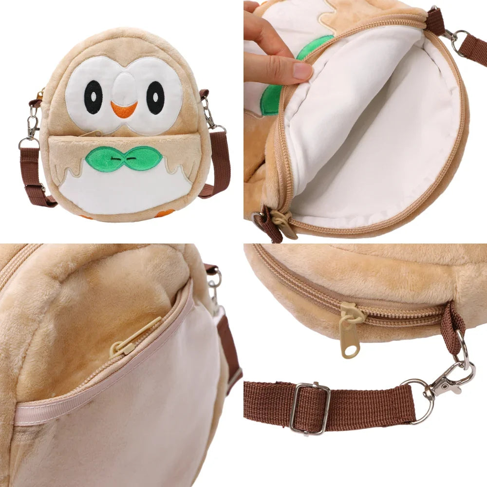 Pokémon Plush Backpack — Gengar, Mimikyu, Eevee, Snorlax, Charmander, Charizard, Mew, Rowlet Stuffed Toy Shoulder Bag for Kids & Gifts