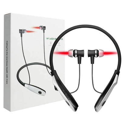 Laser Therapy LLLT for Ear Tinnitus – 650nm Red Light Hanging Neck Physiotherapy for Otitis Media, Rhinitis & Sinusitis